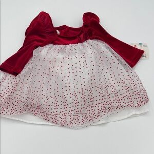 Mia & Mimi Red and White Polka Dot Baby Dress